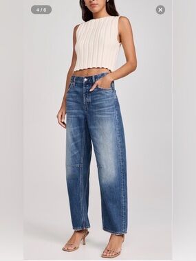 Madewell Blue Wide-Leg Flare Jeans